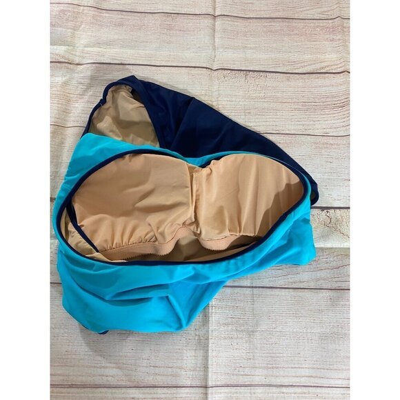 J.Crew Women's Plus Size Blue Cut Out One Piece Swim Suit - 2XL - Picture 10 of 10